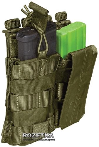 Подсумок тактический двойной для магазинов 5.11 Tactical AR Bungee/Cover Double 56157 Tac OD (2000980325825) - изображение 1