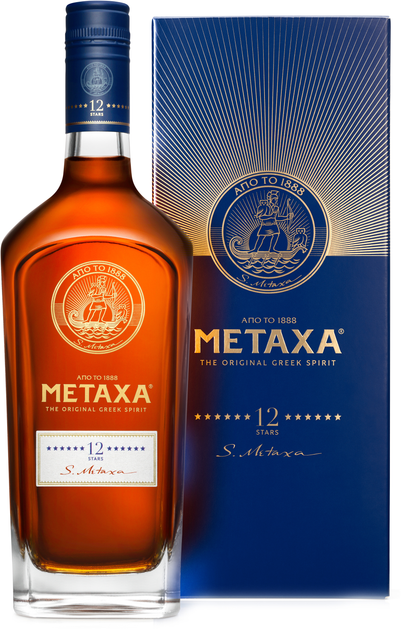 Алкогольный напиток Metaxa 12 * 0.7 л 40% в подарочной упаковке (5202795150099_5202795150297) - изображение 1