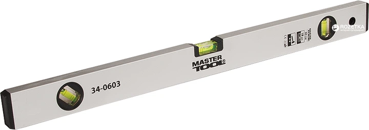 Уровень усиленный Mastertool тип 500 алюминиевый 600 мм (34-0603) - Фото 1 Уровень усиленный Mastertool тип 500 алюминиевый 600 мм (34-0603) - изображение 1