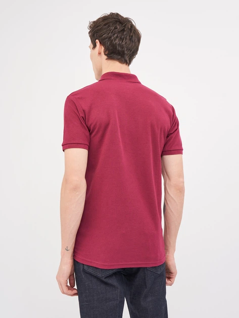 Поло длинное мужское Fruit of the loom 65/35 063402041 M Бордовое (5000000000364) - изображение 2