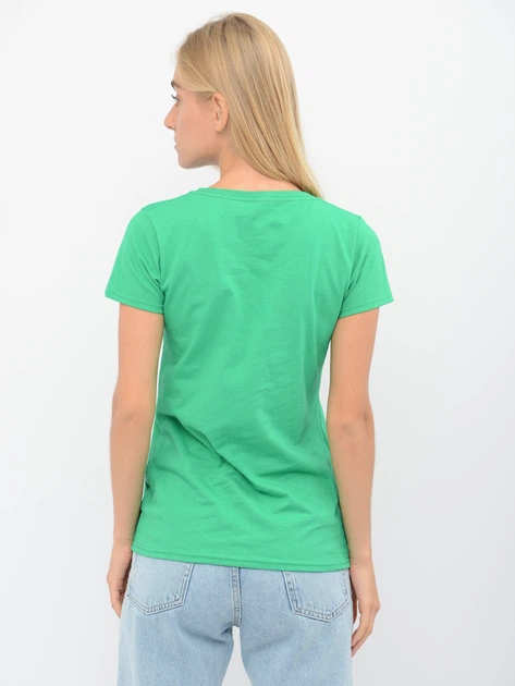 Футболка хлопковая женская Fruit of the loom Valueweight Ladies 061372047 XL Зеленая (5000000005628) - изображение 2