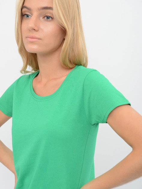 Футболка хлопковая женская Fruit of the loom Valueweight Ladies 061372047 XL Зеленая (5000000005628) - изображение 4