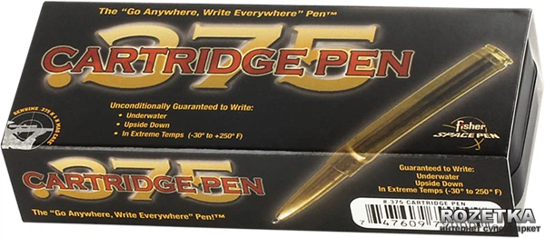 Ручка шариковая Fisher Space Pen Bullet cal.375 Черная 0.7 мм Латунный корпус (747609790009) - Фото 4 Ручка шариковая Fisher Space Pen Bullet cal.375 Черная 0.7 мм Латунный корпус (747609790009) - изображение 4