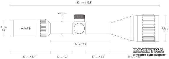 Оптичний приціл Hawke Vantage 3-9x50 AO Mil Dot (922127) - зображення 2