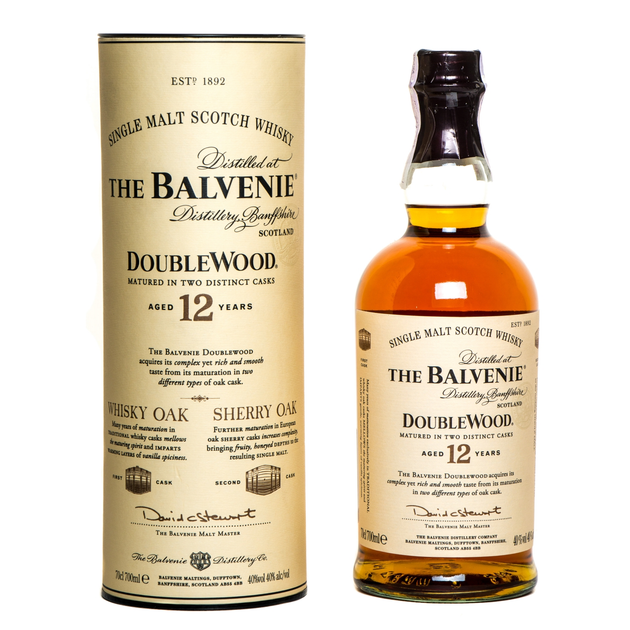 Виски Balvenie Doublewood 12 лет выдержки 0.7 л 40% (5010327505138 ...