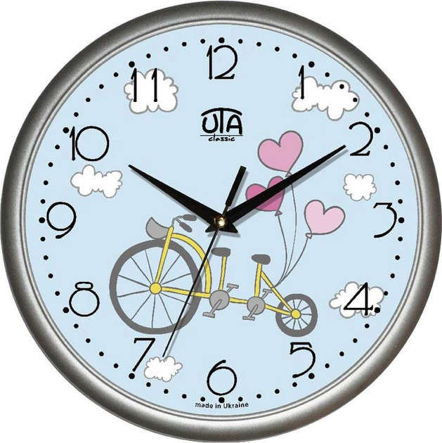 Акция на Настінний годинник UTA 01 S 58 велосипед от Rozetka