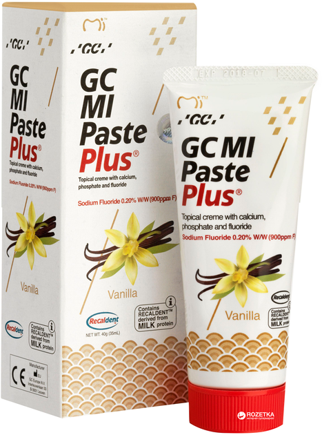 Крем для зубов GC Mi Paste Plus Vanilla 35 мл (0000000116824) - Фото 1 Крем для зубов GC Mi Paste Plus Vanilla 35 мл (0000000116824) - изображение 1