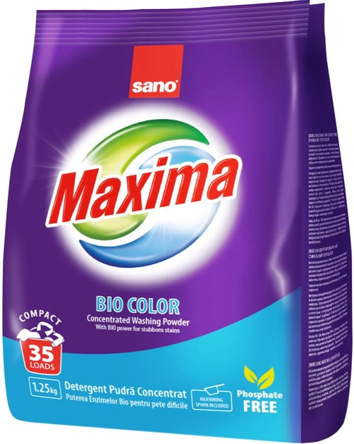 Стиральный порошок Sano Maxima Bio Color 1.25 кг (7290000295343) - изображение 1