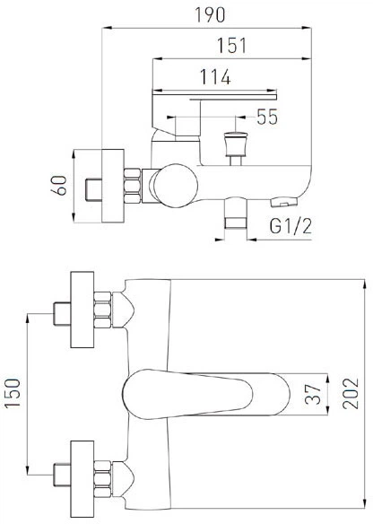 Набір змішувачів FERRO ALGEO (BAG2+BAG1+N340) - зображення 2