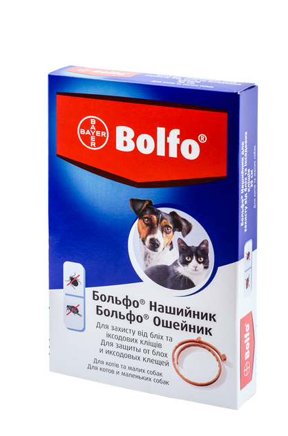 Ошейник Bayer Больфо от блох и клещей для кошек и собак 35 см (4007221035220/4007221021599) - изображение 1