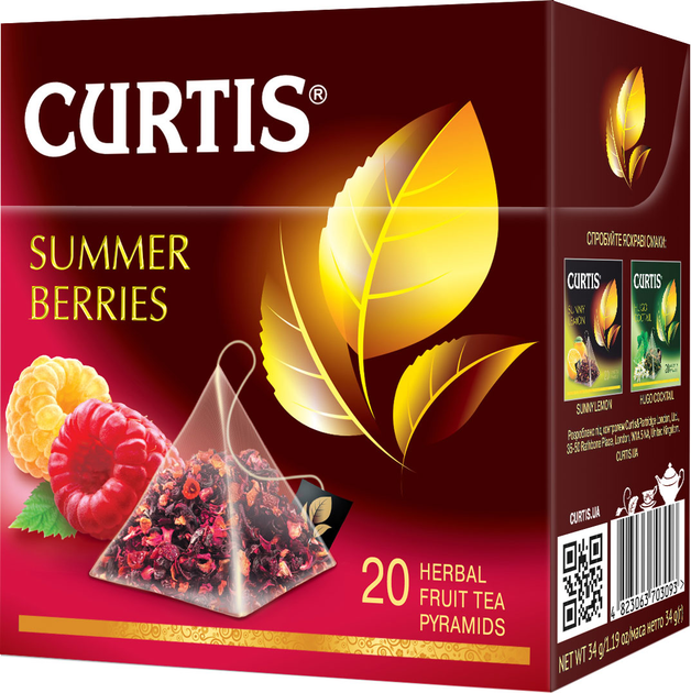Чай фруктовый пакетированный Curtis Summer Beries 20 пакетиков ...