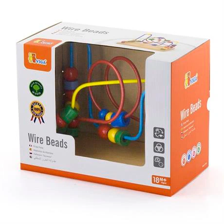 Деревянный лабиринт Viga Toys Цветные бусины (56256) - Фото 2 Деревянный лабиринт Viga Toys Цветные бусины (56256) - изображение 2