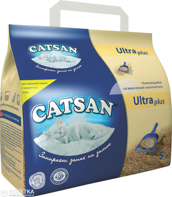 Наполнитель для кошачьего туалета Catsan Ultra plus Минеральный ...