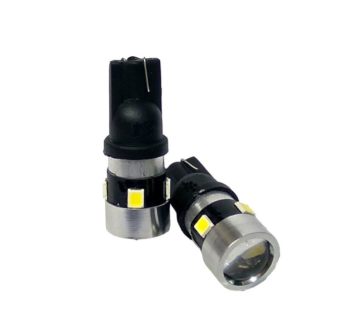 Светодиодная лампа Т10 W5W 6SMD 2835 с линзой Autoexpect 12V Белая ...