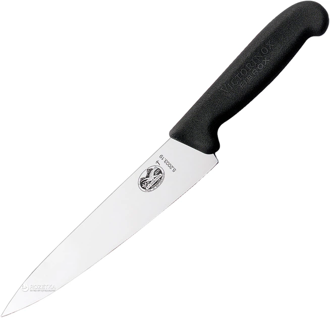 Профессиональный нож Victorinox Fibrox разделочный 190 мм Black (5.2003.19) - Фото 1 Профессиональный нож Victorinox Fibrox разделочный 190 мм Black (5.2003.19) - изображение 1