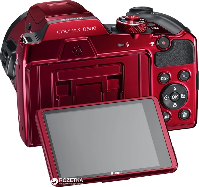 Фотоаппарат Nikon Coolpix B500 Red (VNA953E1) купить на ROZETKA