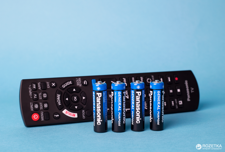 Батарейки Panasonic General Purpose угольно-цинковые AA (R6) пленка, 8 ...