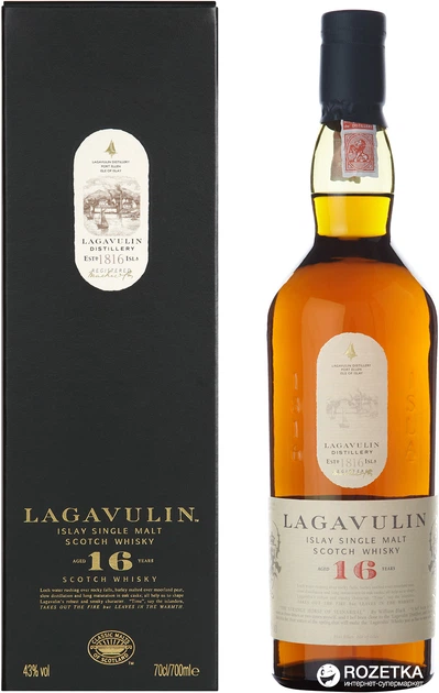 Виски Lagavulin 16 лет выдержки 0.7 л 43% (5000281005409) – фото
