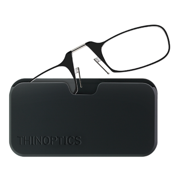 Очки для чтения Thinoptics +2.00 Черные + Чехол универсальный Черный (2 ...