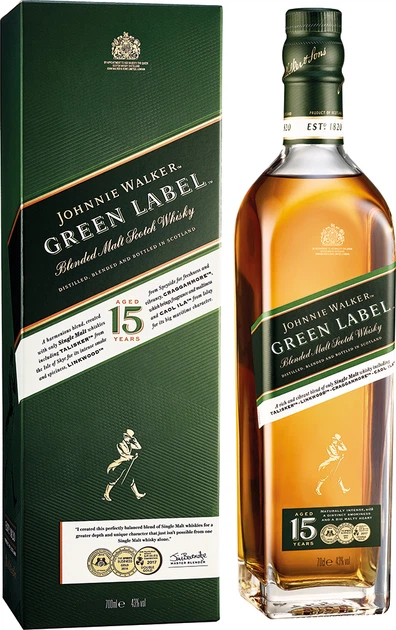 ［ランエボ］Johnnie Walker Green Label 15年 Віскі Johnnie Walker Green label 15 років витримки 0.7 л 43