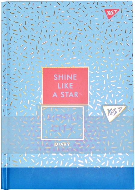 Блокнот-мотиватор YES Shine like a star серии Simpli City 130 х 185 мм 160 страниц Голубой (151589) - изображение 1
