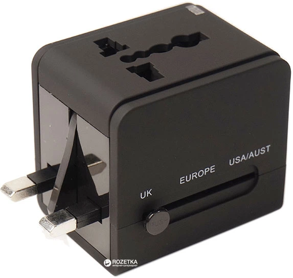 Перехідник мережевий PowerPlant універсальний з USB (DV00DV5067) - Фото 4 Перехідник мережевий PowerPlant універсальний з USB (DV00DV5067) - зображення 4
