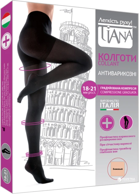 Колготы 140 Den женские теплые Tiana 815 антиварикозные 140 Den 4 р Бежевые (4820192750189) - изображение 2