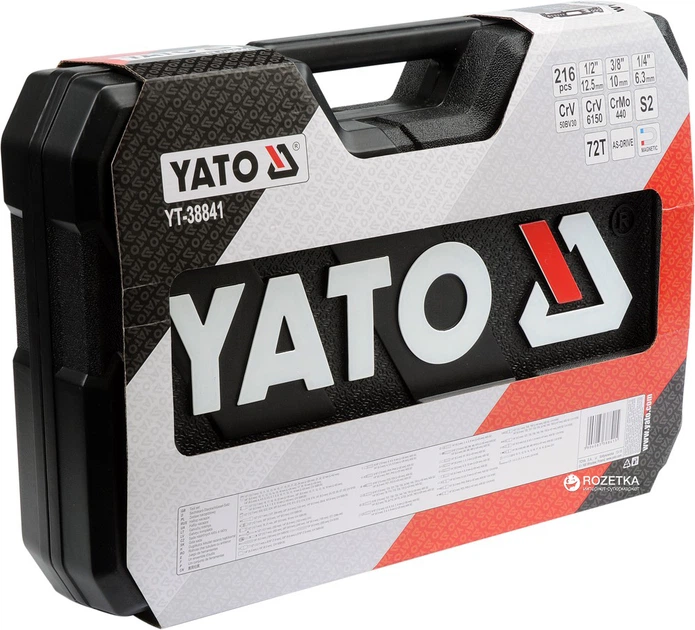 Набор инструментов YATO 216 предметов (YT-38841) – фото, отзывы