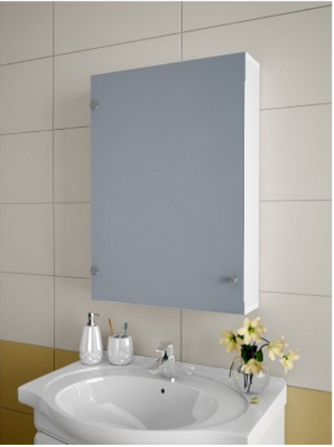 Шкаф навесной для ванной с зеркалом 50см