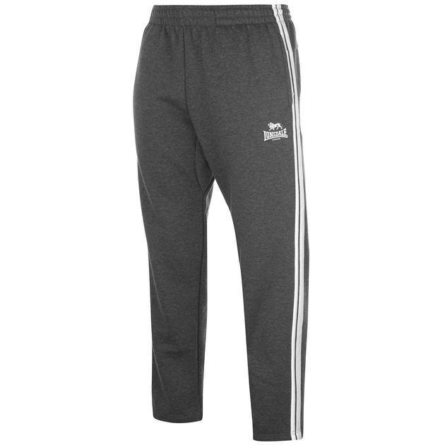 Lonsdale 2 stripe open store hem jogging pants mens