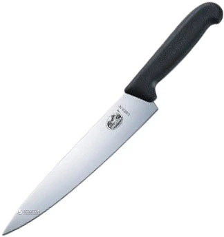 Кухонный нож Victorinox Fibrox Carving Поварской 220 мм Black (5.2003.22) - Фото 1 Кухонный нож Victorinox Fibrox Carving Поварской 220 мм Black (5.2003.22) - изображение 1