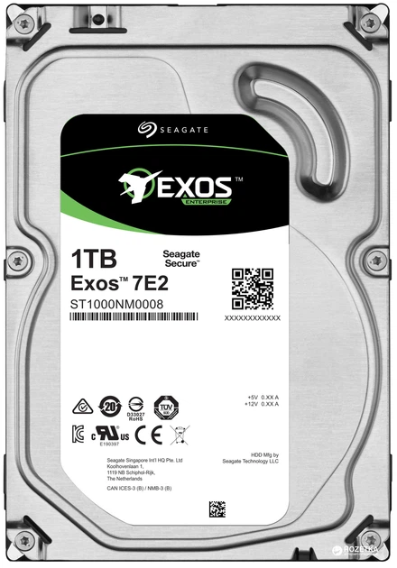 Жесткий диск Seagate Exos 7E2 512N 1ТB 7200rpm 128MB ST1000NM0008