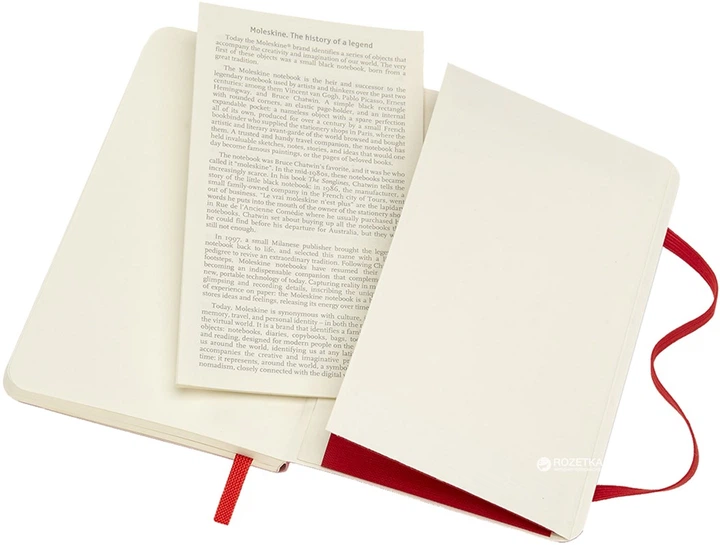 Записная книга Moleskine Classic 9 x 14 см 192 страницы без линовки Красная Мягкая обложка (8055002854610) - изображение 3