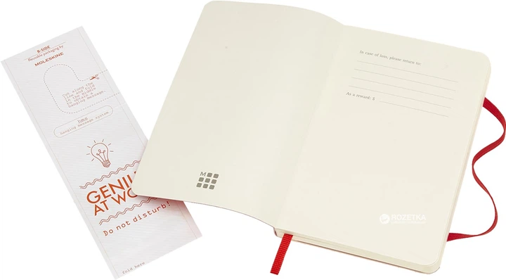 Записная книга Moleskine Classic 9 x 14 см 192 страницы без линовки Красная Мягкая обложка (8055002854610) - изображение 4