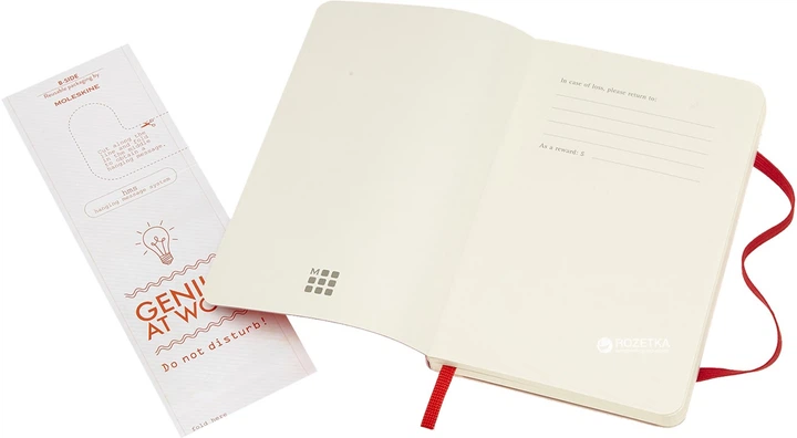 Записная книга Moleskine Classic 9 x 14 см 192 страницы в линейку Красная Мягкая обложка (8055002854597) - изображение 4