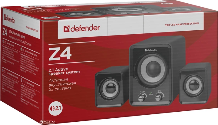 Акустическая система Defender Z4 Black (65508) - Фото 2 Акустическая система Defender Z4 Black (65508) - изображение 2