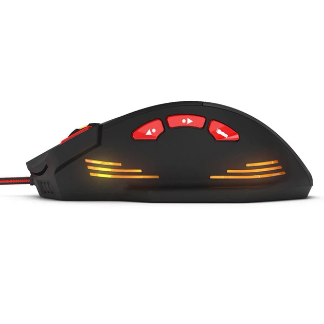 Игровая мышь Zelotes T-90 Черный с красным max разрешение 9200 DPI с LED подсветкой 8 кнопок проводная для игр - изображение 13
