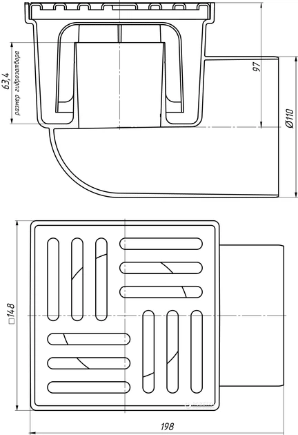 Трап горизонтальный ANI PLAST TA1110 - изображение 2