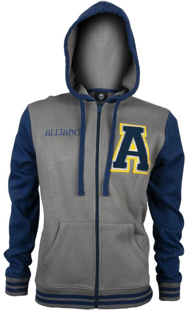 Толстовка JINX World of Warcraft Hoodie - Alliance Varsity Dark Grey/Navy, 2XL 
