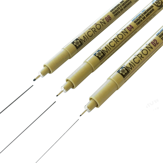Набор лайнеров Sakura Pigma Micron 3 шт Черные (8710141132417) - изображение 2