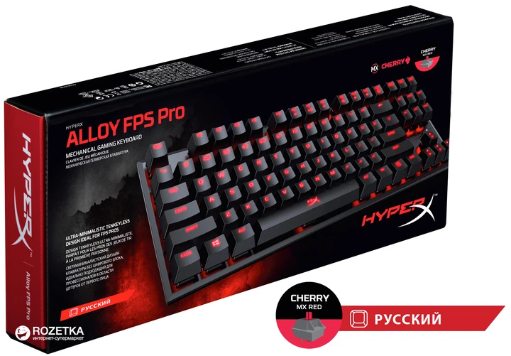 Клавіатура дротова HyperX Alloy FPS Pro Cherry MX Red USB (HX