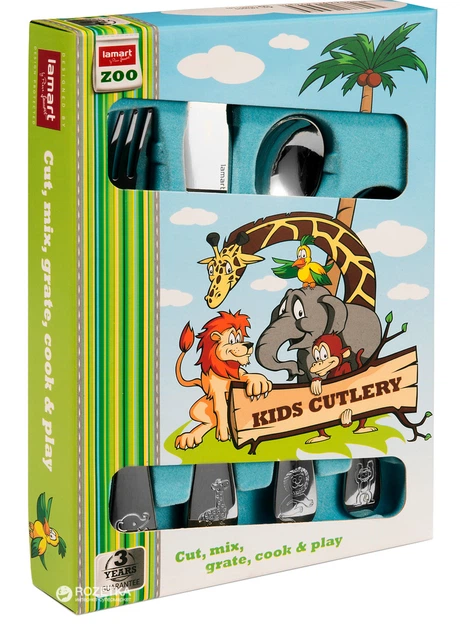 Набор детских столовых приборов Lamart Zoo 4 предмета (LT5005) - изображение 2