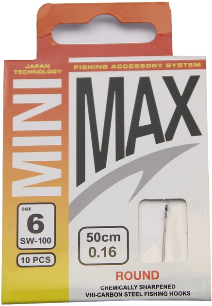 Одинарный крючок MiniMax Round 0.7 г 10 шт (SW100-6/0.16) - Фото 4 Одинарный крючок MiniMax Round 0.7 г 10 шт (SW100-6/0.16) - изображение 4