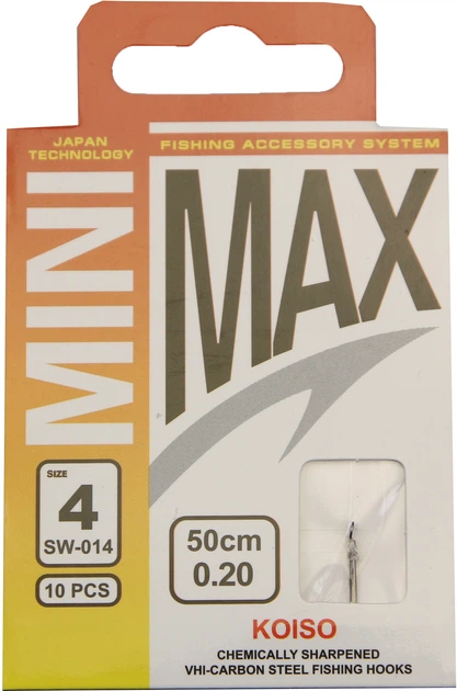 Одинарный крючок MiniMax Koiso 0.8 г 10 шт (SW014-4/0,20) - Фото 4 Одинарный крючок MiniMax Koiso 0.8 г 10 шт (SW014-4/0,20) - изображение 4