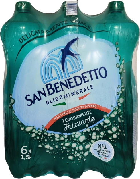 Акція на Упаковка мінеральної слабогазованої води San Benedetto 1.5 л х 6 пляшок від Rozetka
