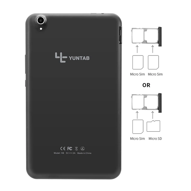 Планшет Yuntab H8 8"IPS 1280*800 4G LTE 2/16Gb Black - изображение 6