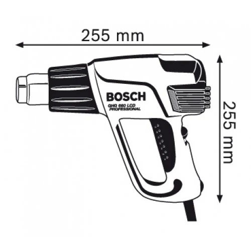 Фен будівельний Bosch Professional GHG 660 LCD - зображення 6