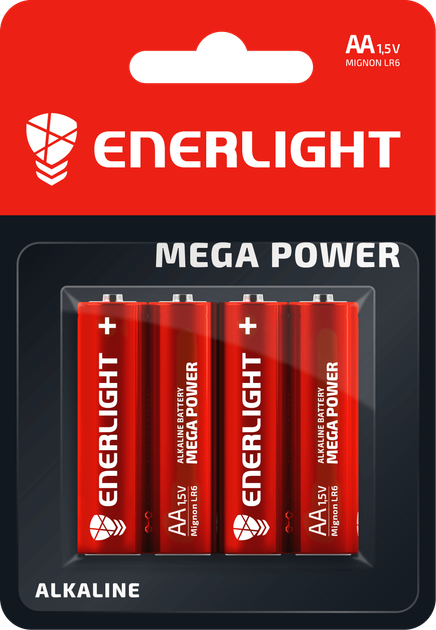 Батарейка Enerlight Mega Power AA 4 шт (90060104) - Фото 1 Батарейка Enerlight Mega Power AA 4 шт (90060104) - изображение 1