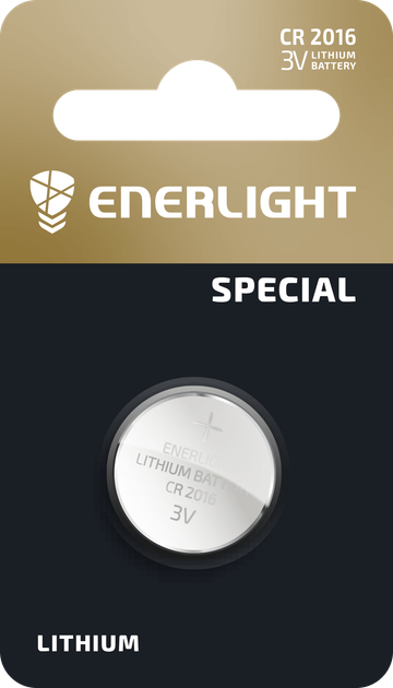 Батарейка Enerlight Lithium CR 2016 1 шт. (70160101) - Фото 1 Батарейка Enerlight Lithium CR 2016 1 шт. (70160101) - зображення 1
