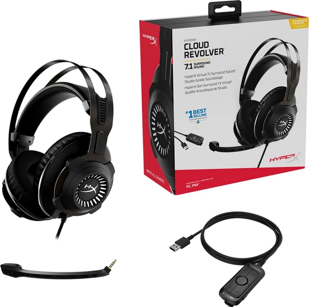HyperX Cloud Revolver 7.1ゲーミングヘッドセット HyperX Cloud Revolver + 7.1 ゲーミングヘッドセット HHSR1-AH-GM/G